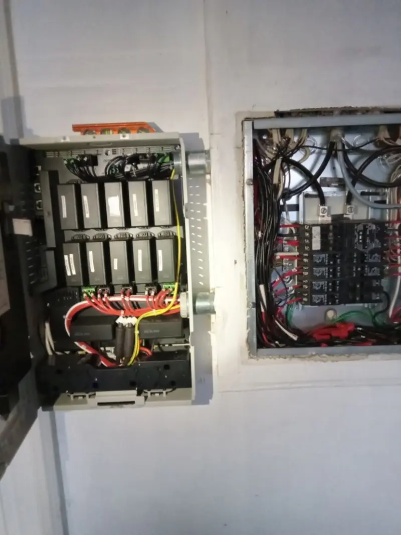 Electrical panel upgrade completed for Security Camera Wiring in Wrightstown